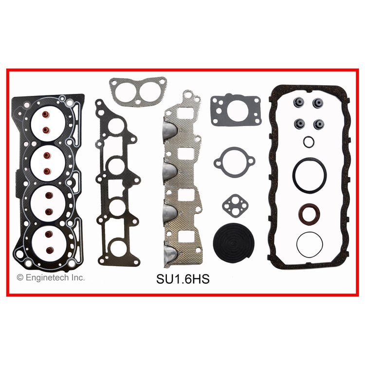 Enginetech Engine Cylinder Head Gasket Set for Suzuki Cars and Trucks with Head Bolts (Part No. SU1.6HS-WB)