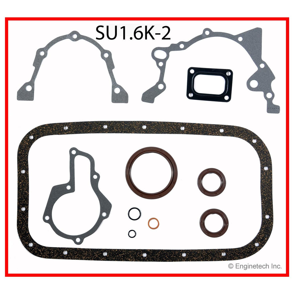 Enginetech SU1.6K-2 Engine Full Gasket Set for Suzuki and Chevrolet Vehicles