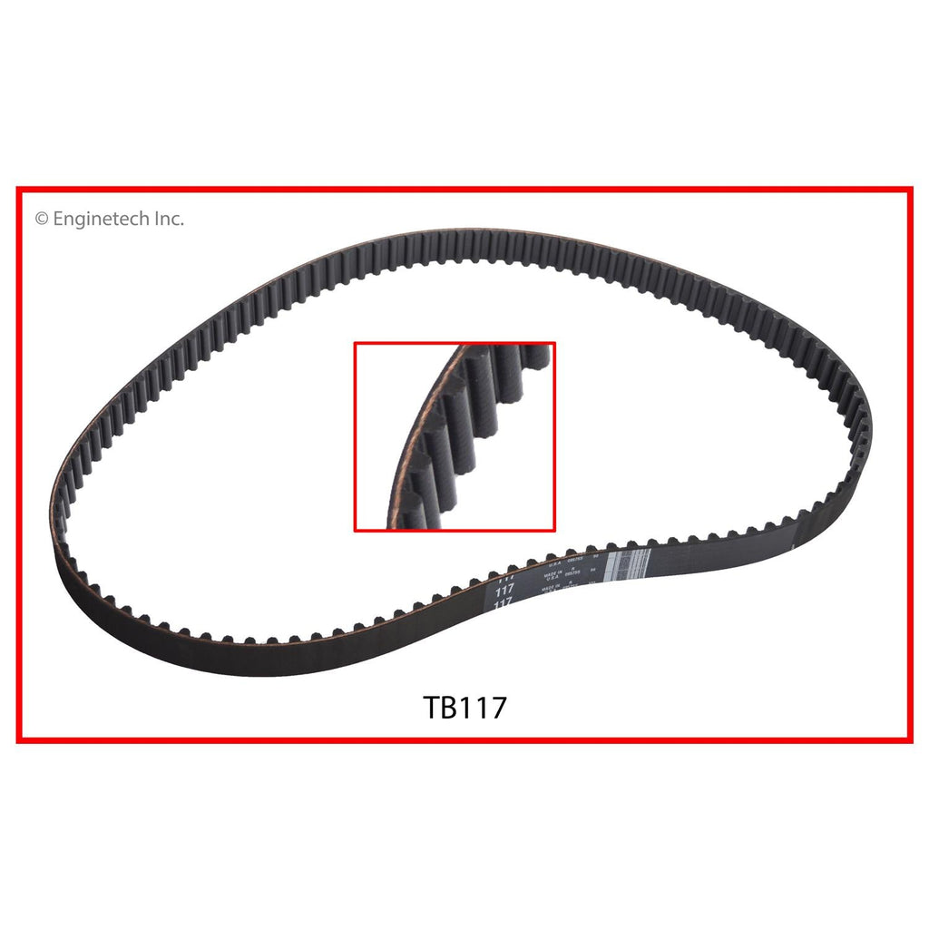 Enginetech TB117 Engine Timing Belt for Mazda B2000 and Mazda 626