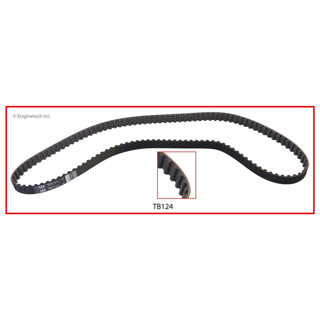 Enginetech TB124 Engine Timing Belt for Hyundai, Dodge, and Mitsubishi Vehicles