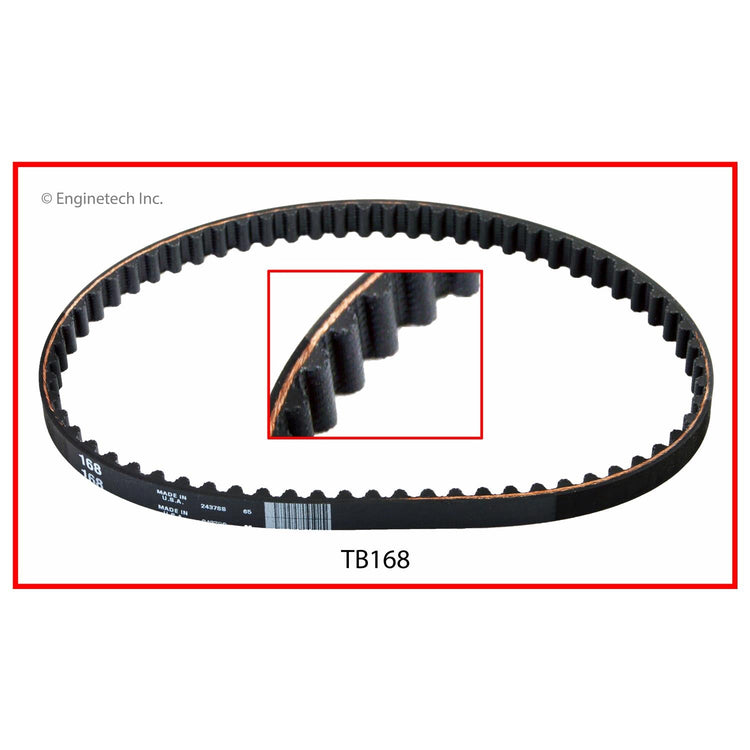 Enginetech TB168 Engine Balance Shaft Belt for Hyundai and Mitsubishi Models