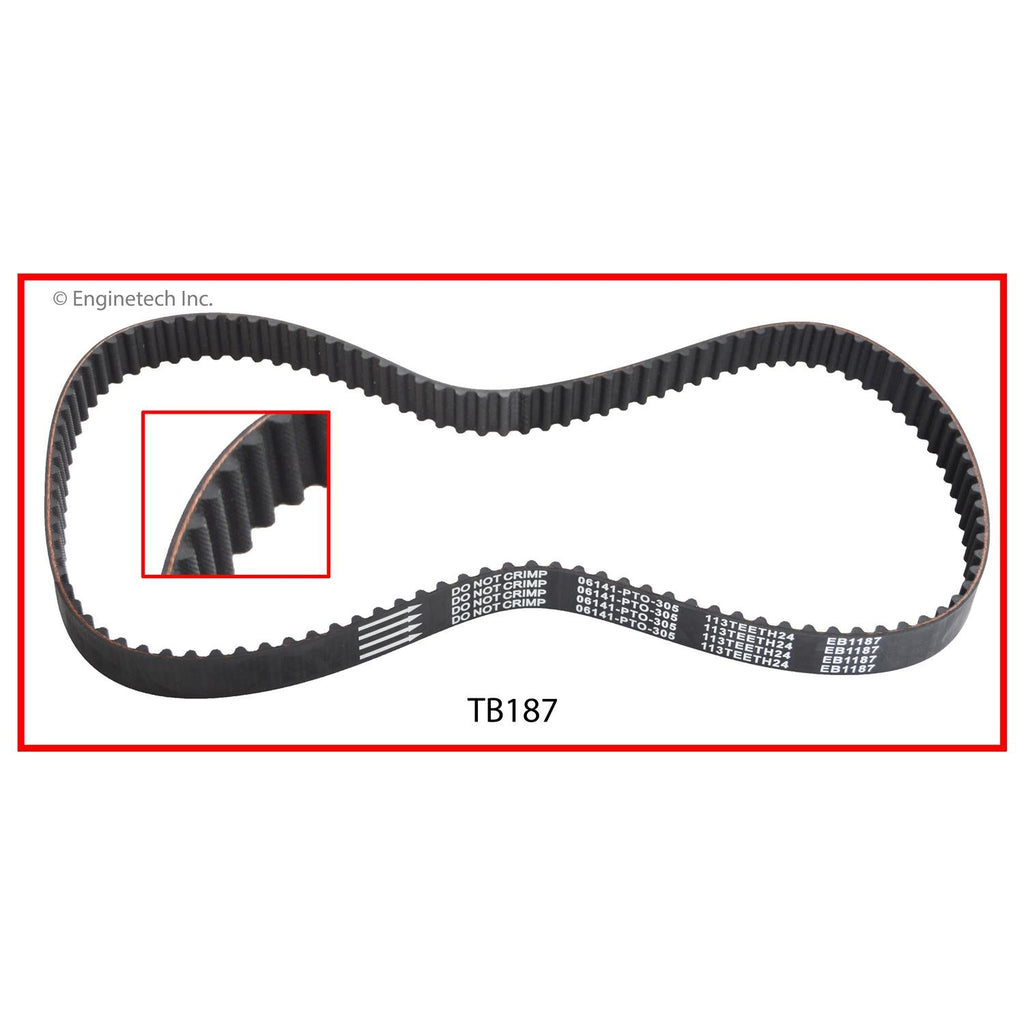 Enginetech TB187 Engine Timing Belt for Honda Accord and Isuzu Oasis