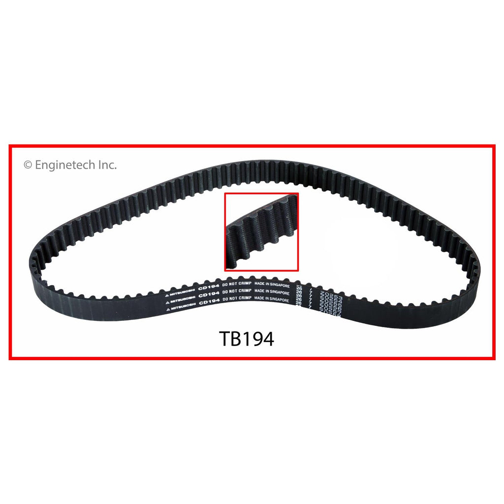 Enginetech TB194 Engine Timing Belt for Chevrolet Metro, Geo Metro, and Ford Escort