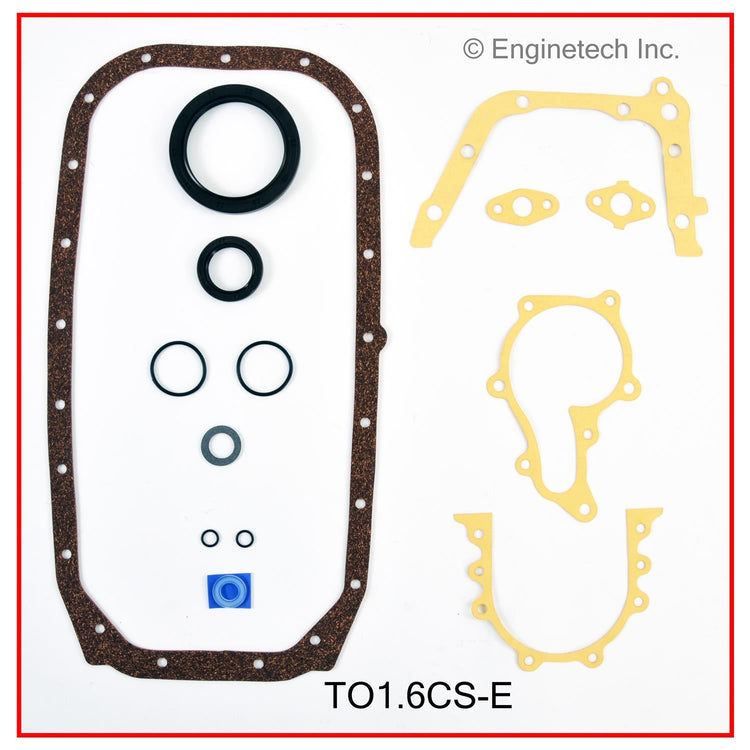 Enginetech Engine Lower End Gasket Set for Toyota and Chevrolet Nova – Part Number TO1.6CS-E