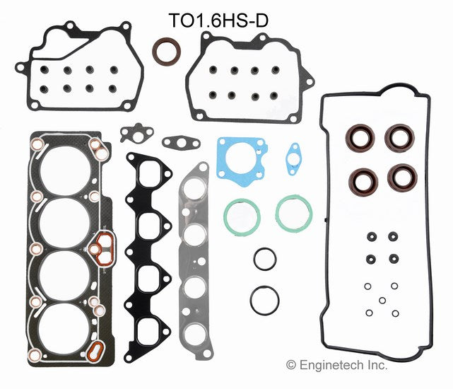 Enginetech Toyota 1.6L Engine Cylinder Head Gasket Set (Part No. TO1.6HS-D)