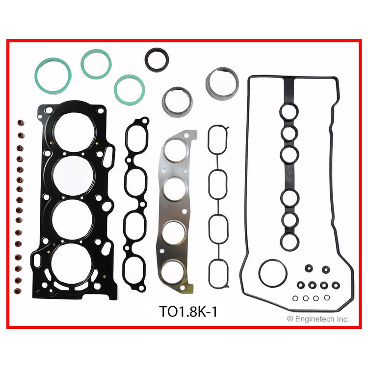 Enginetech TO1.8K-1 Engine Full Gasket Set for Toyota and Pontiac Vehicles