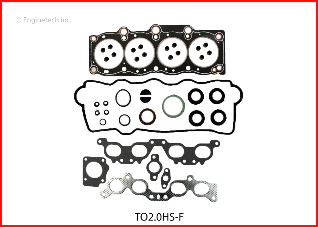 Enginetech Engine Cylinder Head Gasket Set for Toyota Camry and Celica (Part #TO2.0HS-F)