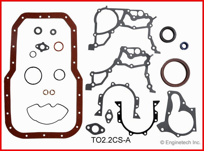 Enginetech TO2.2CS-A Engine Lower End Gasket Set for Toyota Camry (1992-2001)