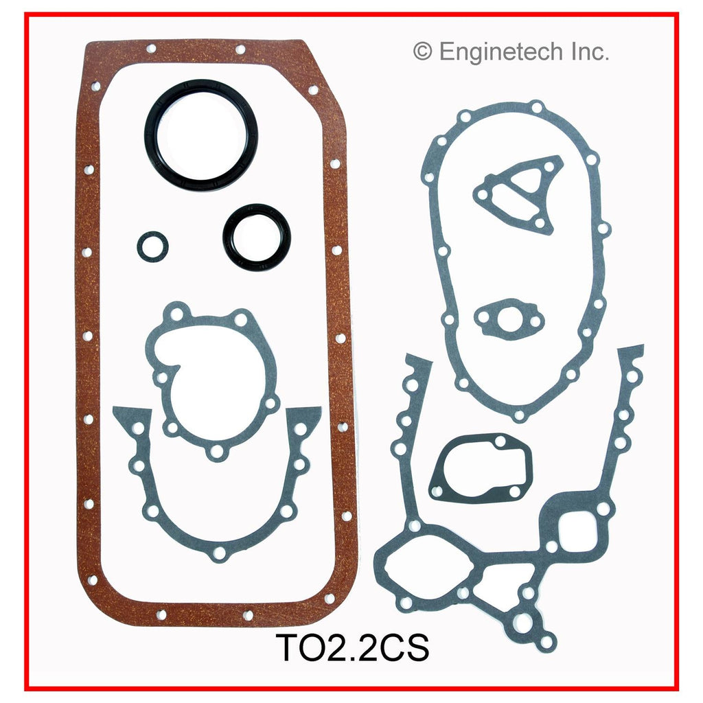 Enginetech TO2.2CS Engine Lower End Gasket Set for Toyota Vans