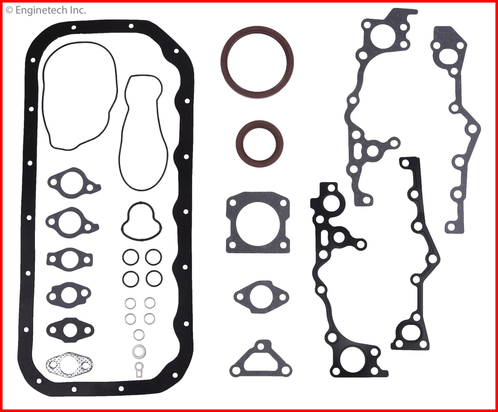 Enginetech TO2.4CS-D Engine Lower End Gasket Set for Toyota Tacoma and 4Runner