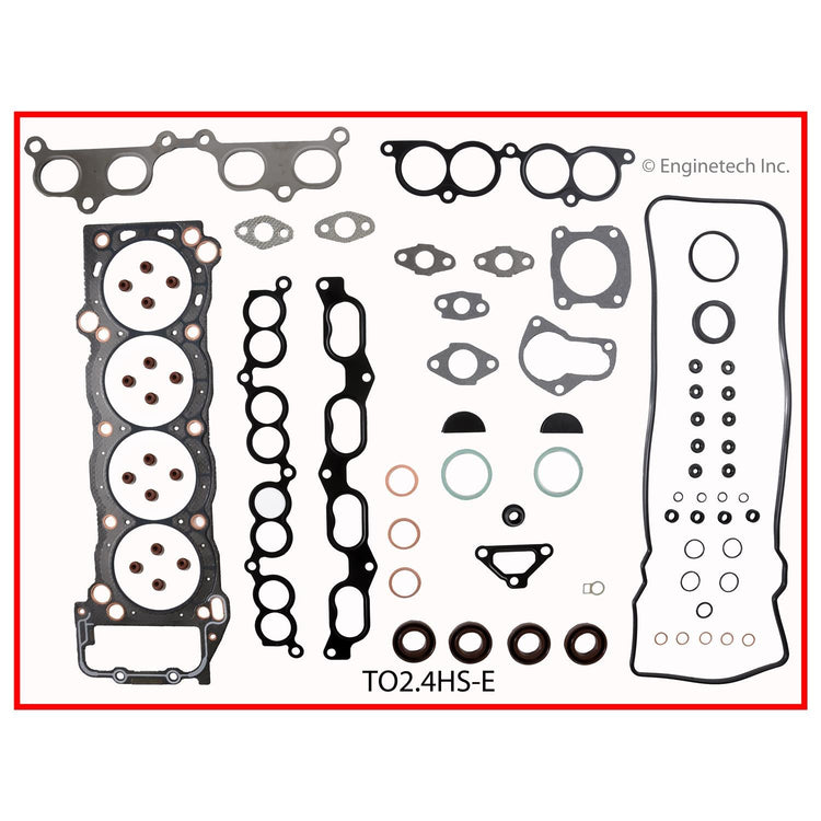 Enginetech TO2.4HS-EWB Engine Cylinder Head Gasket Set for Toyota Cars and Trucks