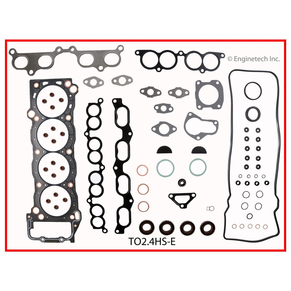 Enginetech TO2.4HS-E Engine Cylinder Head Gasket Set for Toyota Cars and Trucks