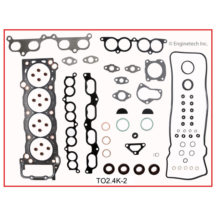 Enginetech Engine Full Gasket Set for Toyota Tacoma and 4Runner - Part Number TO2.4K-2