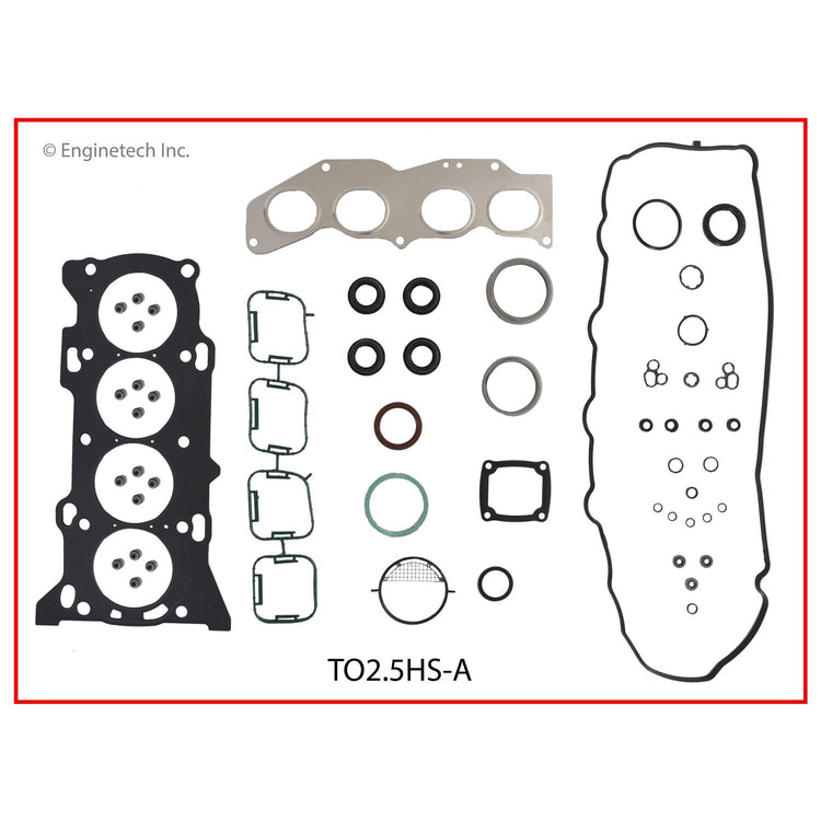 Enginetech TO2.5HS-A Engine Cylinder Head Gasket Set for Toyota and Scion Vehicles
