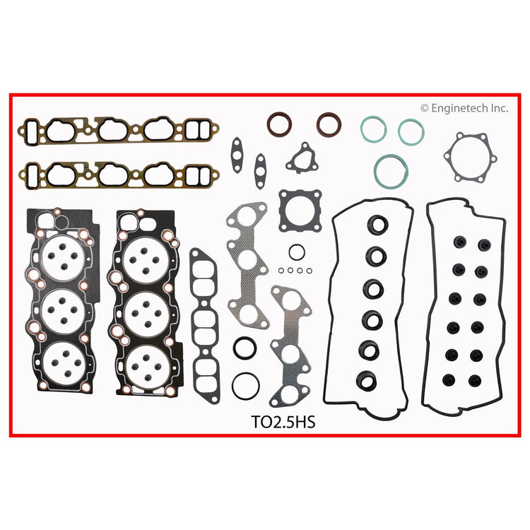 Enginetech Toyota Cylinder Head Gasket Set for 1988-1991 Toyota and Lexus Vehicles (Part Number TO2.5HS)