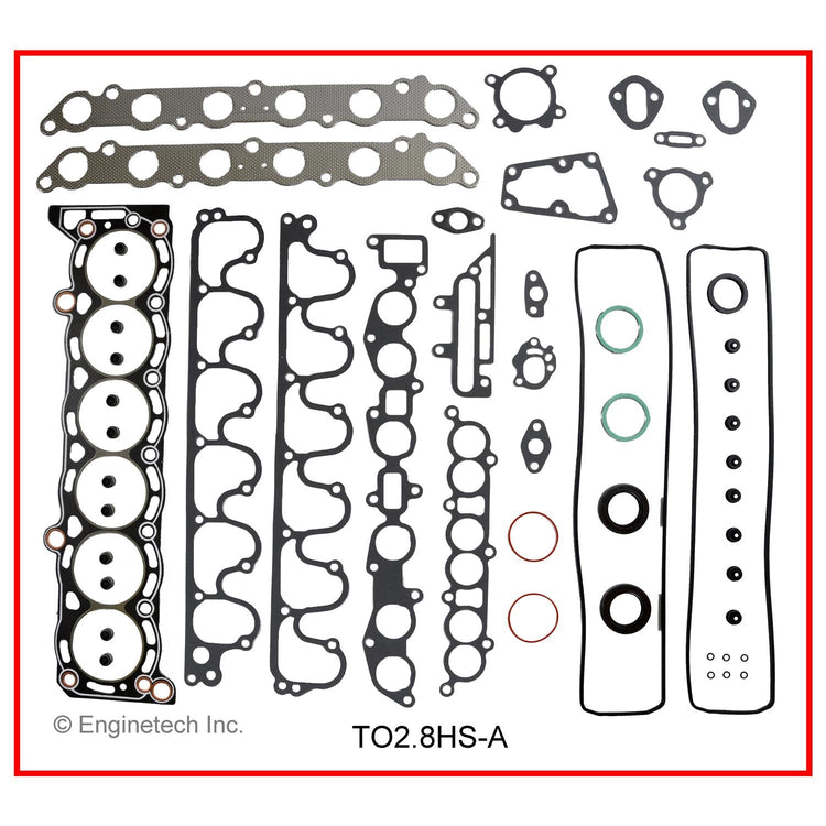 Enginetech TO2.8HS-A Engine Cylinder Head Gasket Set for Toyota Celica and Cressida
