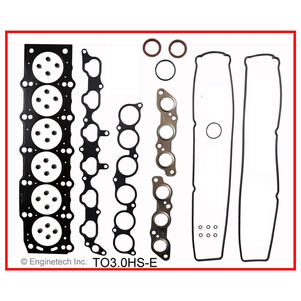 Enginetech Engine Cylinder Head Gasket Set for Toyota Cars and Trucks with Head Bolts (Part Number TO3.0HS-EWB)