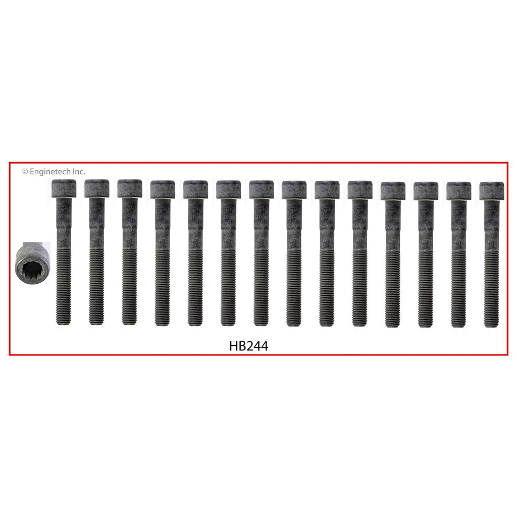 Enginetech Engine Cylinder Head Gasket Set for Toyota Cars and Trucks with Head Bolts (Part #TO3.0HS-FWB)