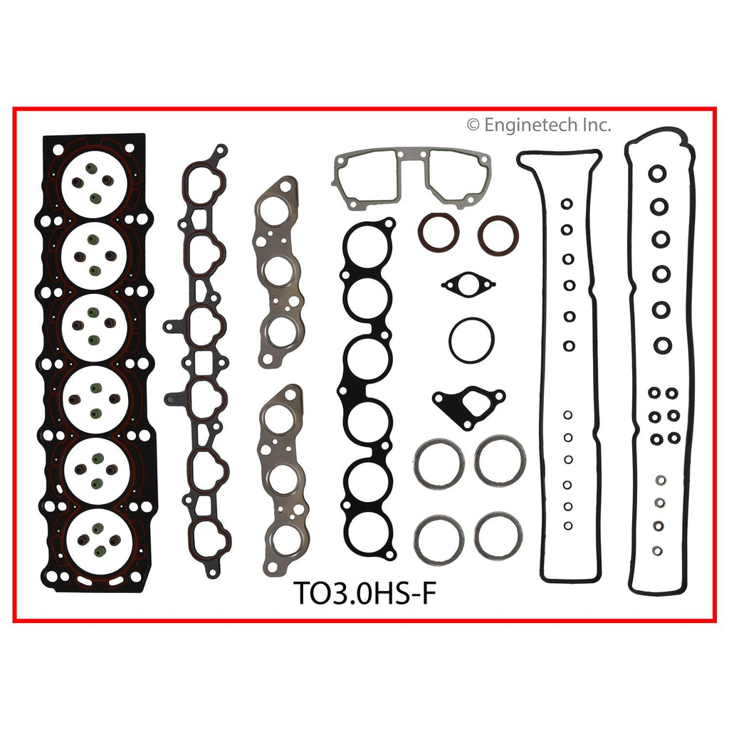 Enginetech Engine Cylinder Head Gasket Set for Toyota and Lexus Models (Part No. TO3.0HS-F)