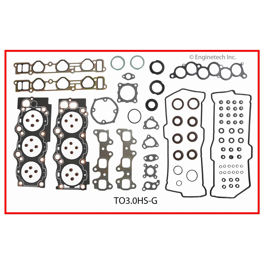 Enginetech Toyota Cylinder Head Gasket Set for Lexus ES300 and Toyota Camry (Part Number TO3.0HS-G)