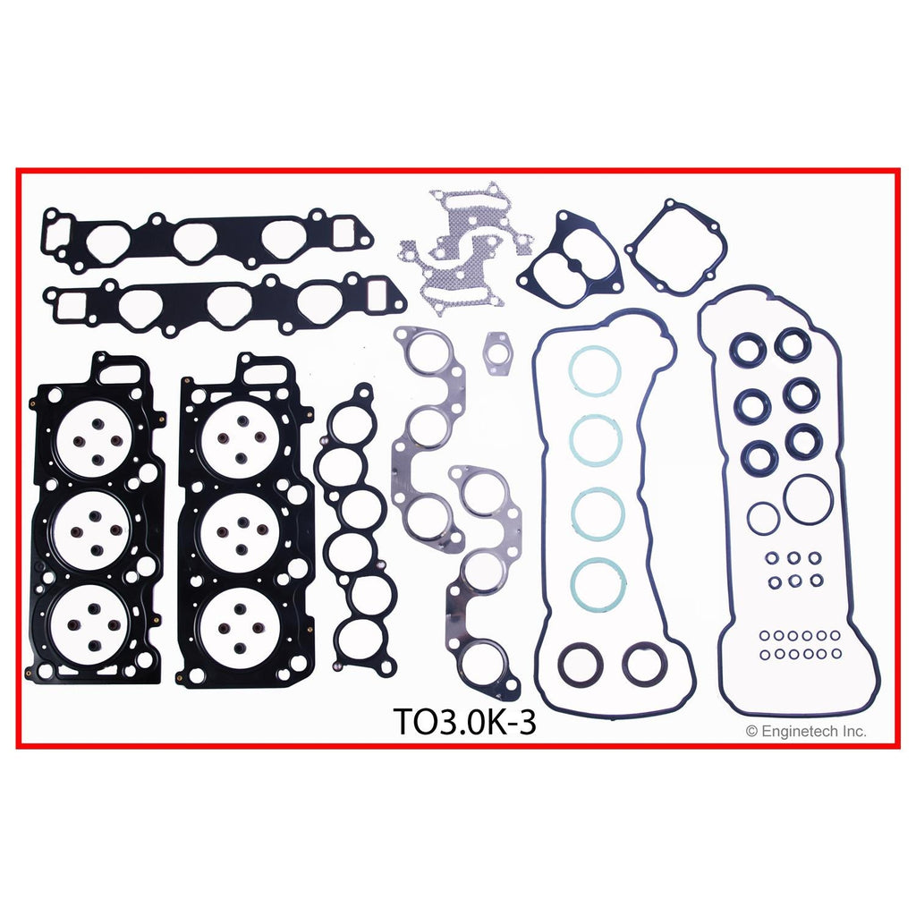 Enginetech Engine Full Gasket Set for Toyota and Lexus Models - Part No. TO3.0K-3