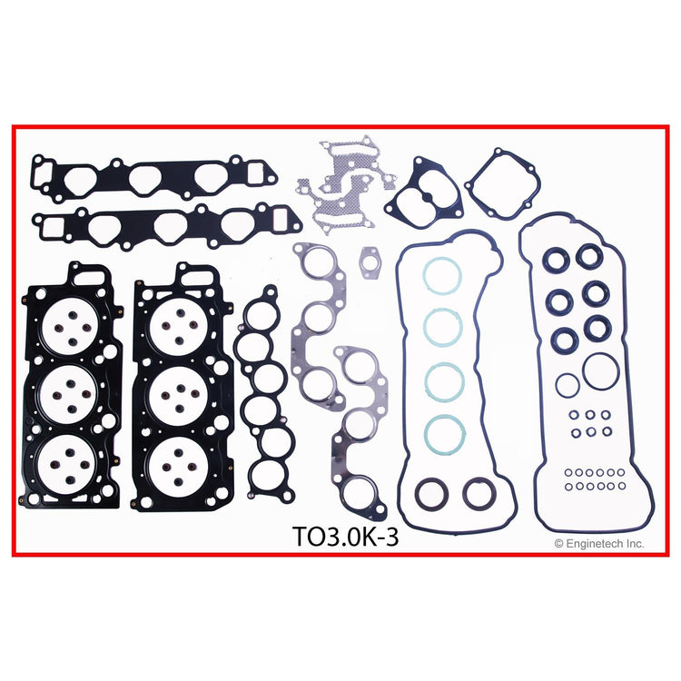 Enginetech Engine Full Gasket Set for Toyota and Lexus Models - Part No. TO3.0K-3