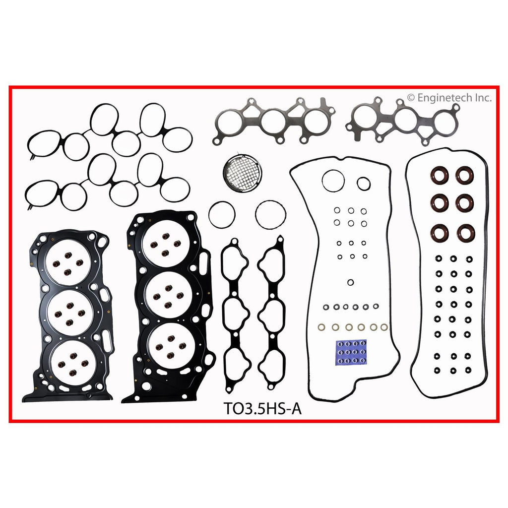 Enginetech TO3.5HS-AWB Engine Cylinder Head Gasket Set for Toyota and Lexus Vehicles