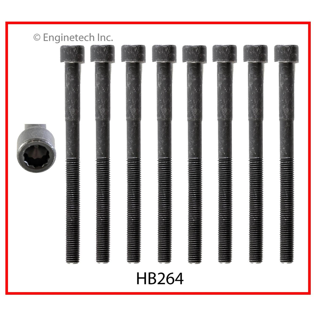 Enginetech Engine Cylinder Head Gasket Set for Toyota Tacoma, 4Runner, and Tundra with Head Bolts – Part Number TO4.0HS-AWB