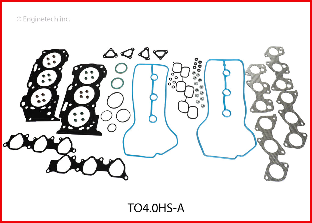 Enginetech TO4.0HS-A Engine Cylinder Head Gasket Set for Toyota Trucks and SUVs