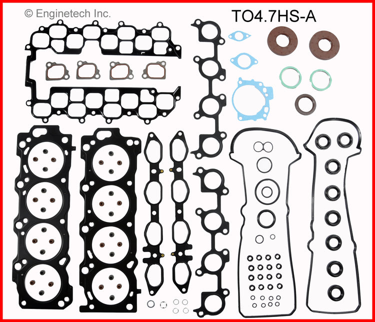 Enginetech TO4.7K-1 Engine Full Gasket Set for Toyota and Lexus Vehicles