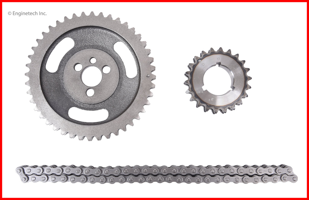Enginetech TS163 Engine Timing Set with Double Roller Chain and High Alloy Steel Sprockets