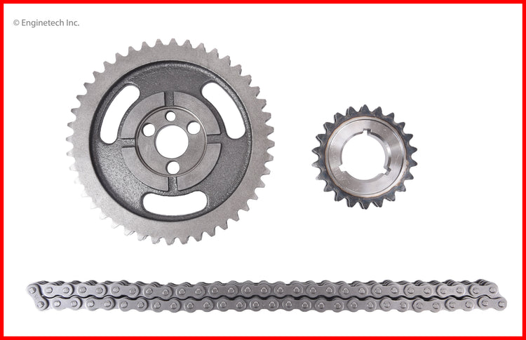 Enginetech TS163 Engine Timing Set with Double Roller Chain and High Alloy Steel Sprockets