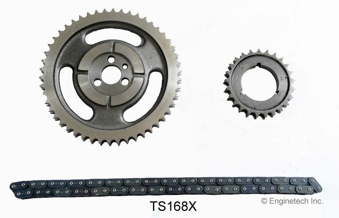Enginetech TS168X Engine Timing Set with Double Roller Chain and Adjustable Camshaft Sprocket