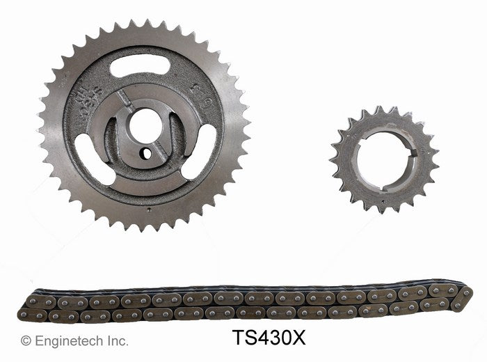 Enginetech TS430X Engine Timing Set with Double Roller Chain and Cast Iron Sprockets