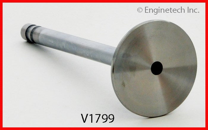 Enginetech V1799 Engine Exhaust Valve for Pontiac Models - Chrome Stem, 1.660 in Valve Head Diameter