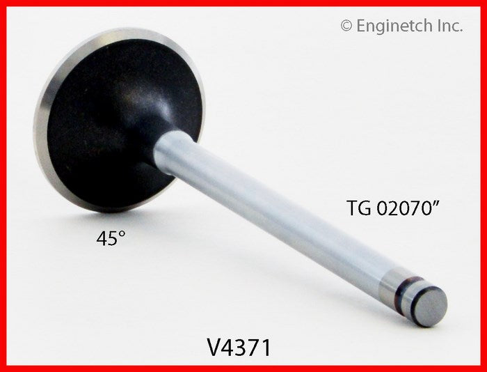 Enginetech V4371 Engine Exhaust Valve - High-Quality Chrome Stem for Domestic and Import Engines