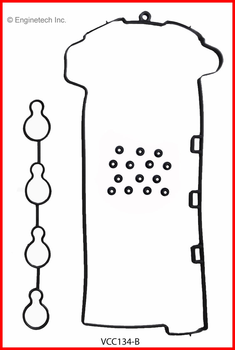 Enginetech VCC134-B Engine Valve Cover Gasket for Chevrolet and GMC Vehicles