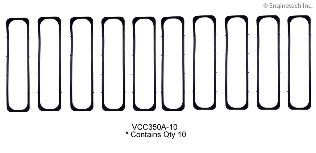 Enginetech VCC350A-10 Engine Valve Cover Gasket for GMC and Chevrolet Cars and Trucks