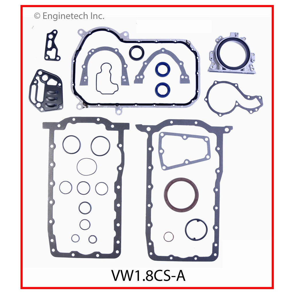 Enginetech VW1.8CS-A Engine Lower End Gasket Set for Volkswagen and Audi Vehicles