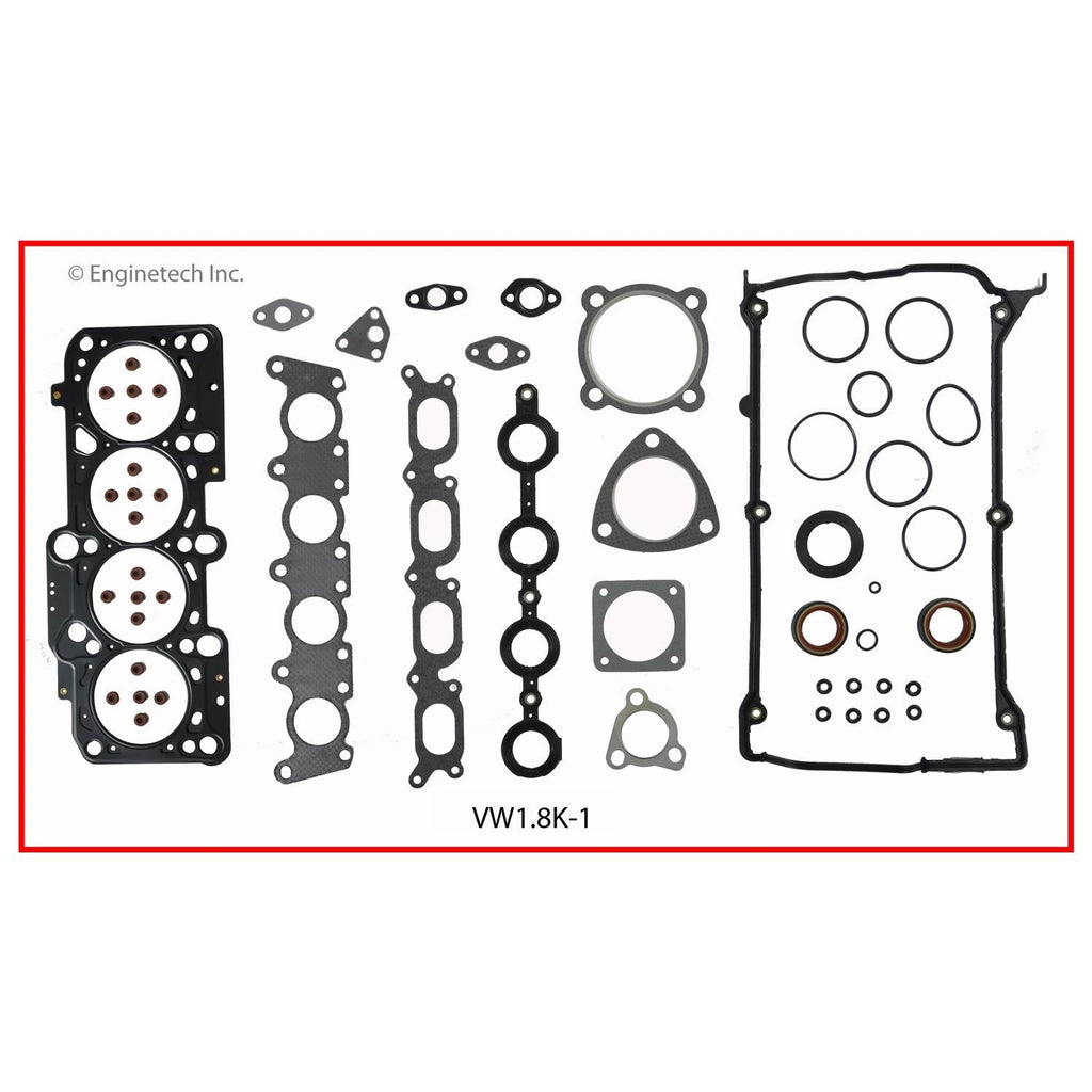 Enginetech VW1.8K-1 Engine Full Gasket Set for Volkswagen and Audi Vehicles
