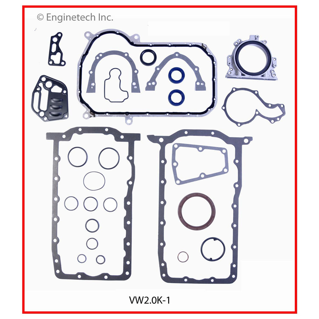 Enginetech VW2.0K-1 Engine Full Gasket Set for Volkswagen Vehicles