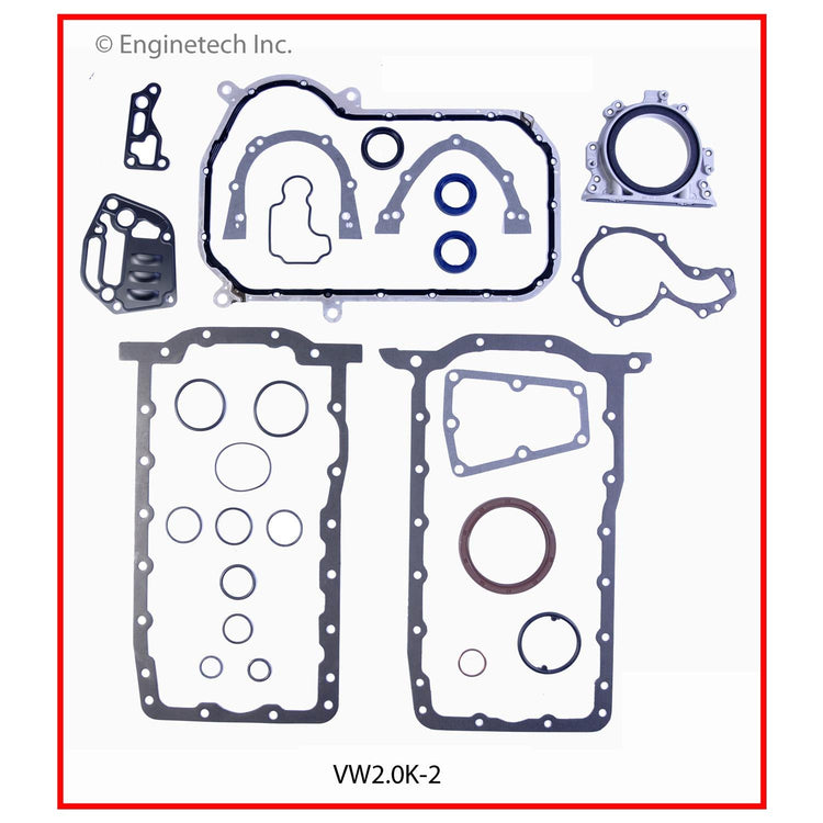 Enginetech VW2.0K-2 Engine Full Gasket Set for Volkswagen Cars and Trucks