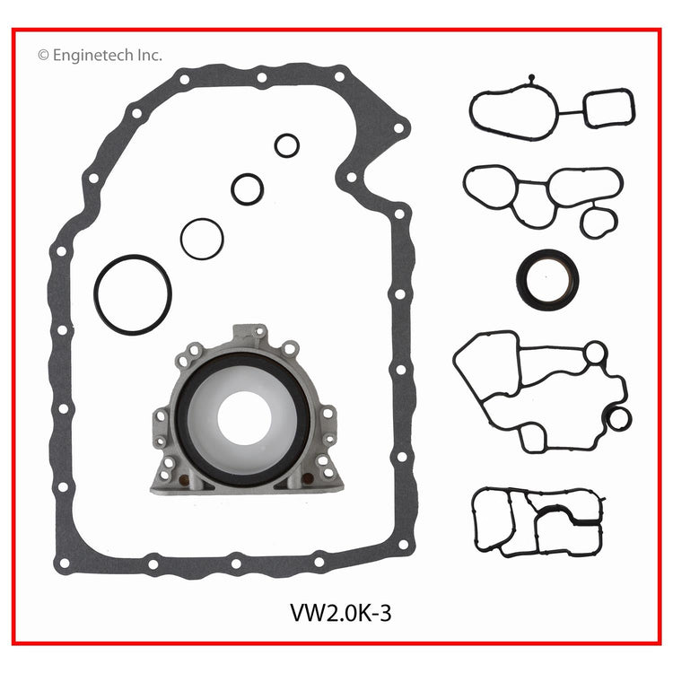 Enginetech VW2.0K-3 Engine Full Gasket Set for Volkswagen and Audi Vehicles