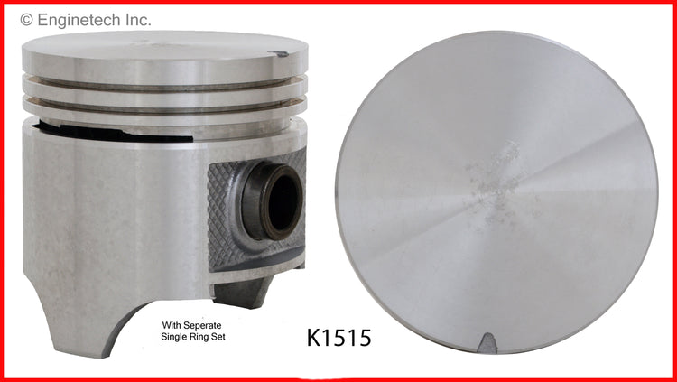 Enginetech K1515(6)060 Engine Piston Kit with Full Ring Stack for Domestic and Import Engines