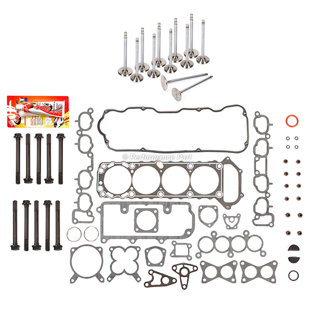 Head Gasket Set Intake Exhaust Valves for 90-92 Nissan Axxess 