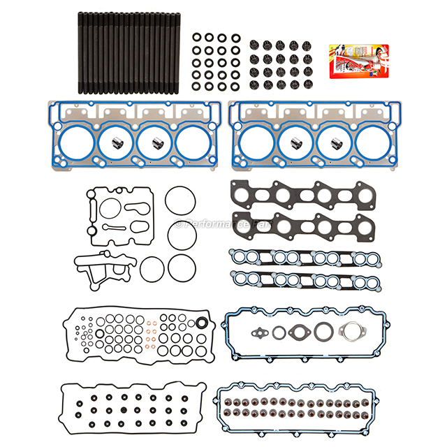 HSU26734, 26375PT, ES72229, ES72242 Head Gasket Set w/ Head Studs 20mm Dowels Fit 03-10 Ford 6.0 DIESEL TURBO