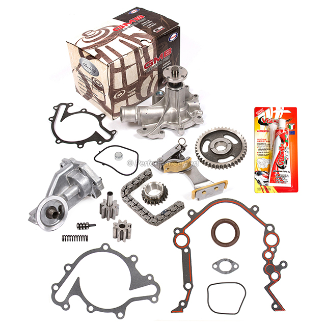 F4SZ-6306-A, E8DZ-6256-A, E9DZ-6268-C, XF2Z-6K254-BA, 4F2Z-6019-BA, 5L3Z-8501-A Timing Chain Kit Water Oil Pump Cover Gasket for 97-03 Ford E150 E250 F150 4.2