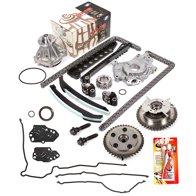 Timing Chain Kit Cam Phaser Oil Water Pump Gasket Fit 04-10 Ford 5.4 ...