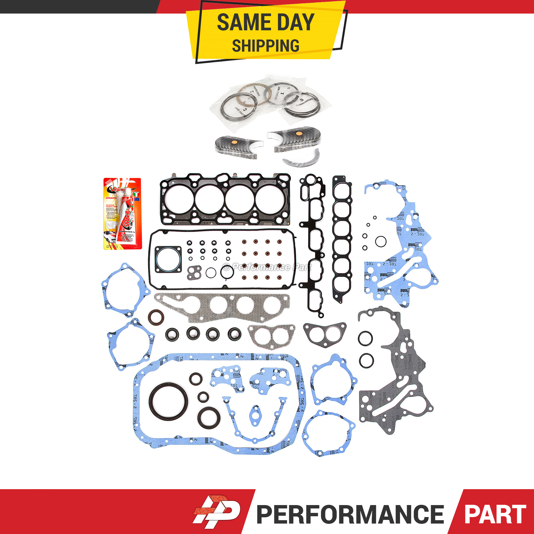 Full Gasket Set Bearings Rings Fit 2004-2011 Mitsubishi Outlander 2.4L - Picture 1 of 12