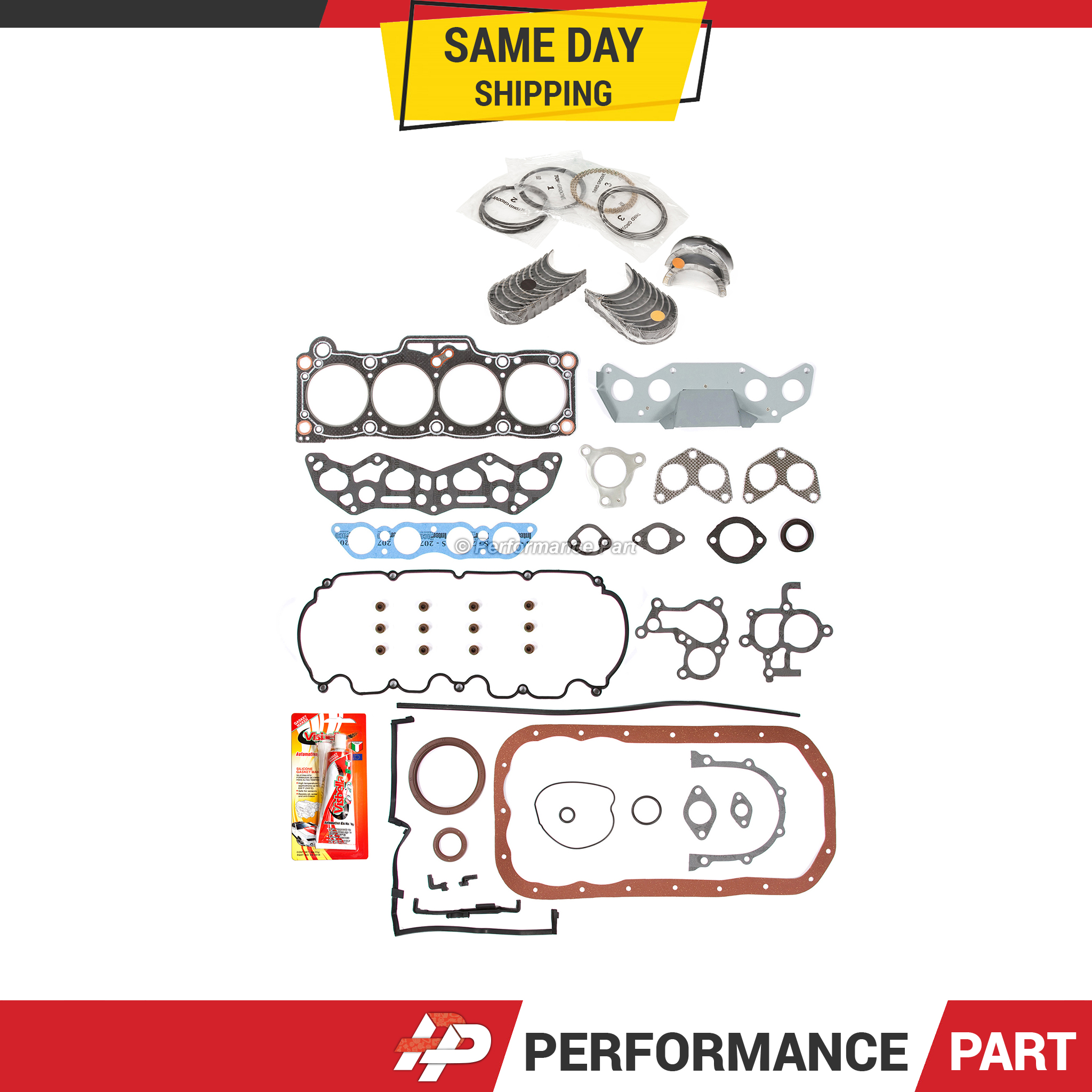 Full Gasket Set Bearings Rings Fit Ford Mazda Turbo 2.2 F2